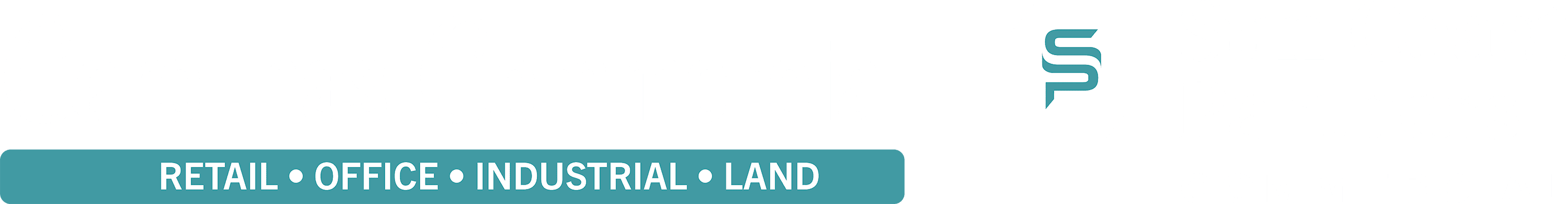 A green banner with the words " commercial land ".