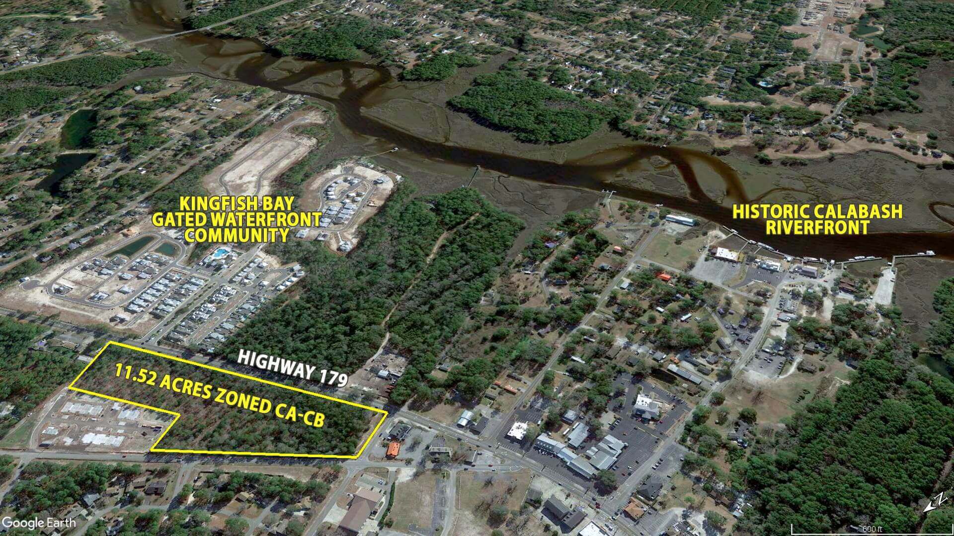 Aerial view of Calabash development area.